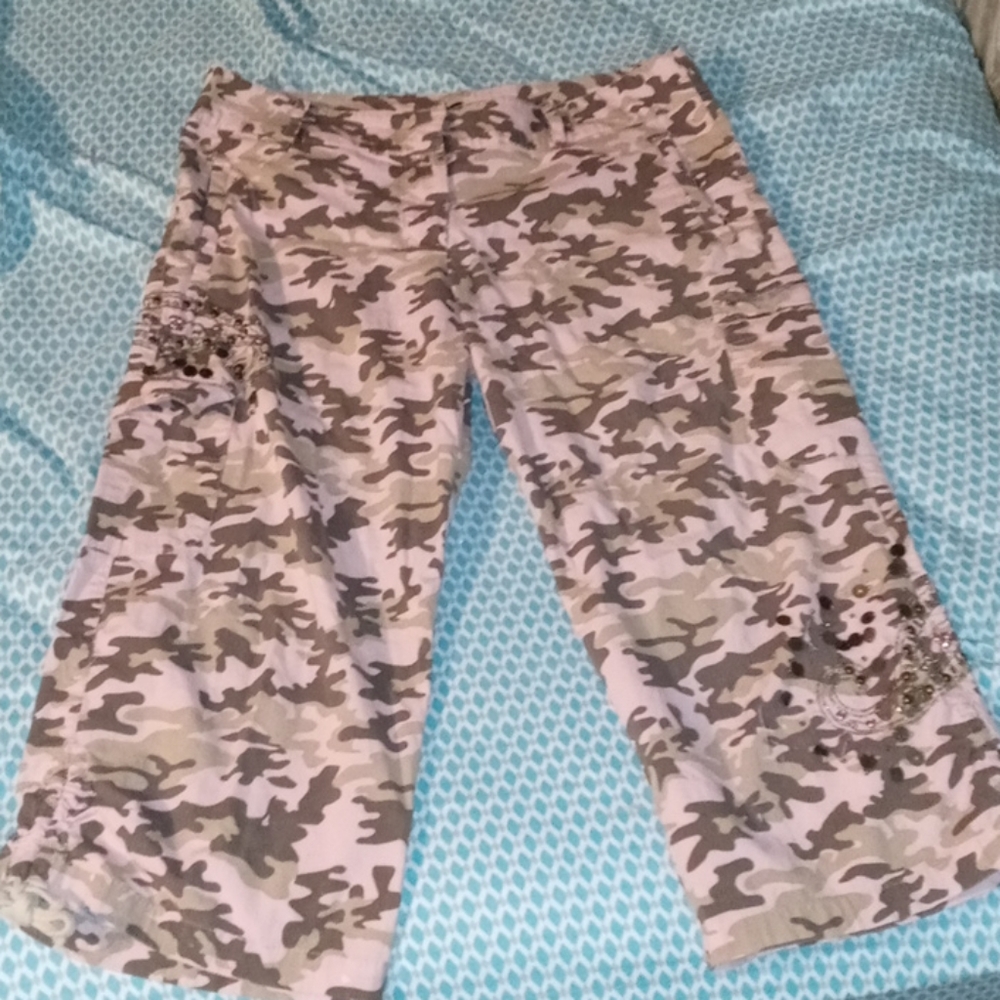 Pink Camouflage Cargo Shorts